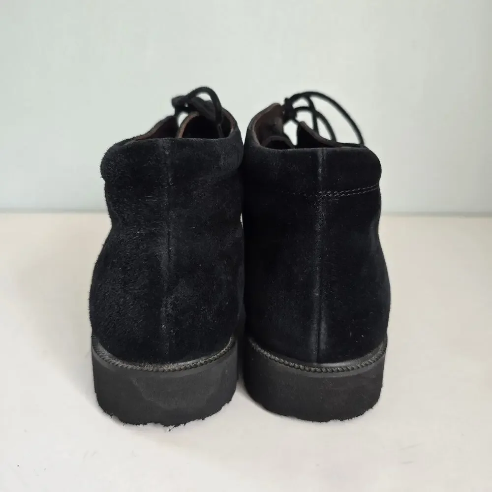 Vintage L.L. Bean Fieldstone Suede Chukka Boots Women's 9M Black Classic Casual